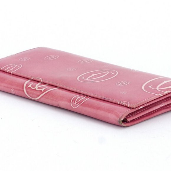 Cartier Purse Happy Birthday pink enamel leather Auth used T17526 - Picture 6 of 9